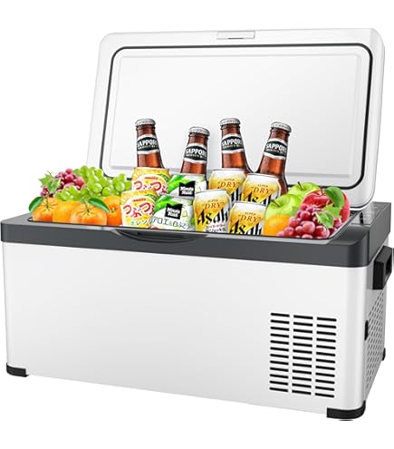 Amazon.co.jp: ポータブル冷蔵庫 車載冷蔵庫 急速冷凍 20L大容量